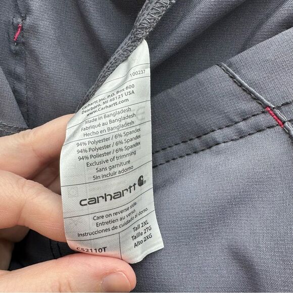 NWT Carhartt force cross flex grey pink scrub bottoms pants women's 2xl tall - Picture 5 of 5
